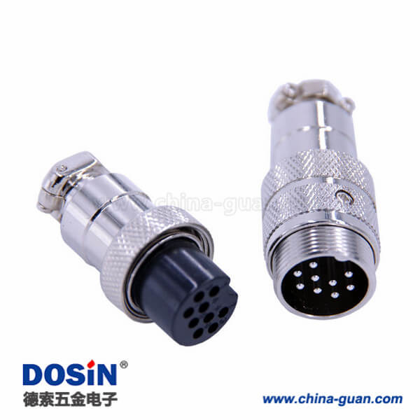 40-1 GX20航空插頭9芯對(duì)接款直式公母防水連接器
