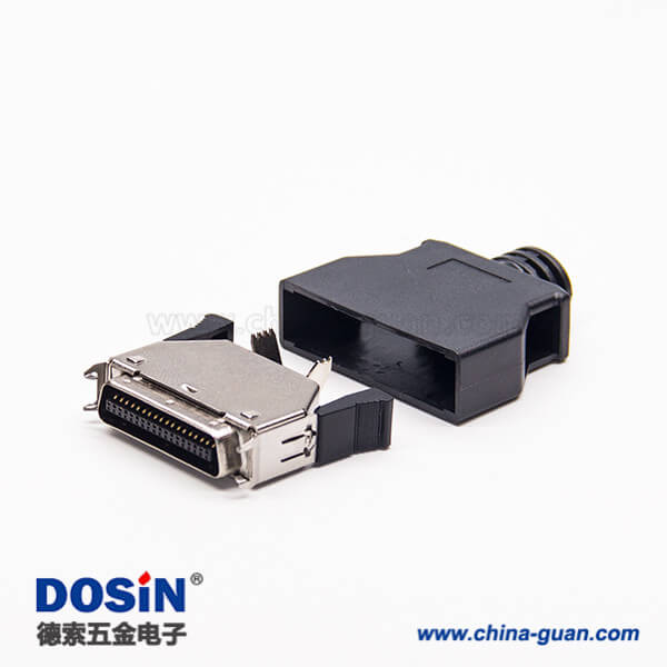 5 SCSI連接器36pin公頭焊接直式按鍵式