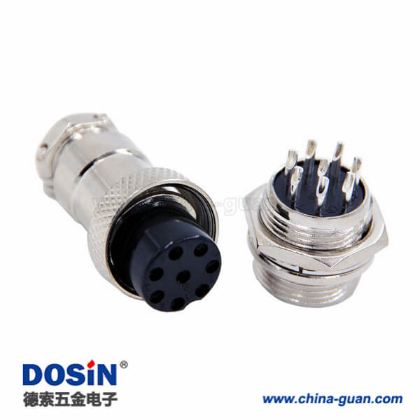 6-1 GX16 8芯航空連接器直式公母連接器