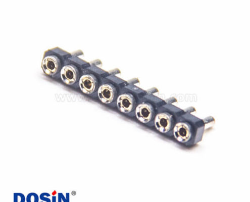 單排圓孔連接器8PIN直式排母長4.44mm插板式間距2.0mm3pcs