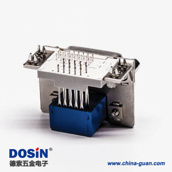 64-1 顯示器DVI和D-SUB雙胞胎24+1對(duì)HDR15母頭彎角接PCB板