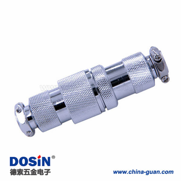 65-2 GX25防水對接型航空頭2芯公母對接直式連接器2套