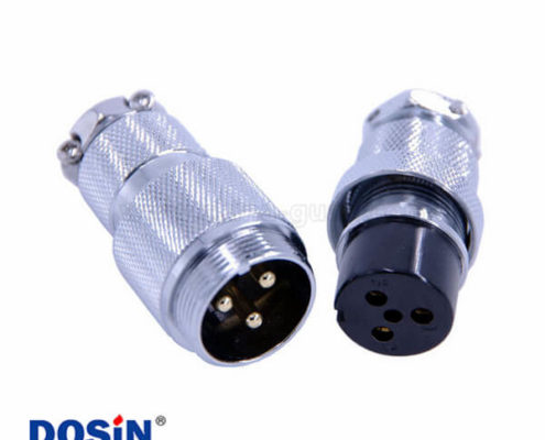 3芯對接型線纜連接器直式GX25公頭母頭航空連接器2套