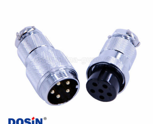 5芯對接型航空頭GX25公頭母頭直式對接型連接器2套