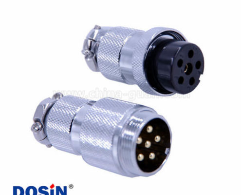GX25法蘭公母頭6芯公頭母頭直式航空對接連接器2套