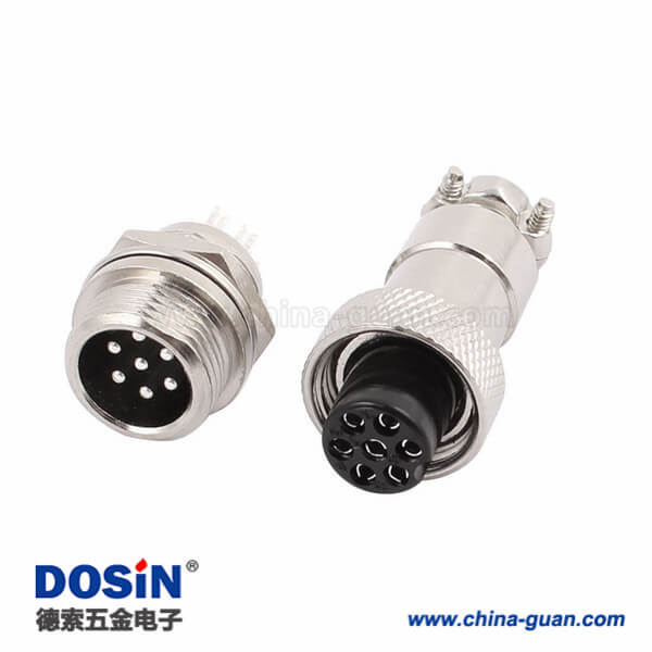 81-3 航空插頭及插座7芯公母直式航空連接器5套