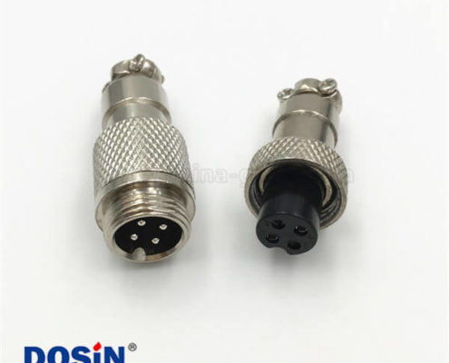 GX12-4芯對接航空接插件公頭母頭金屬直式連接器5套