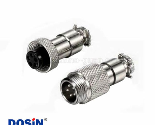 12mm對接航空插頭5芯公母對接直式防水連接器5套