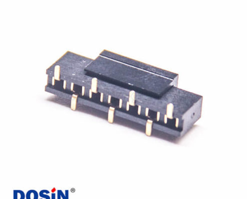 貼片單排母座2.0mm直式塑高4.3mm錯位排母5pcs