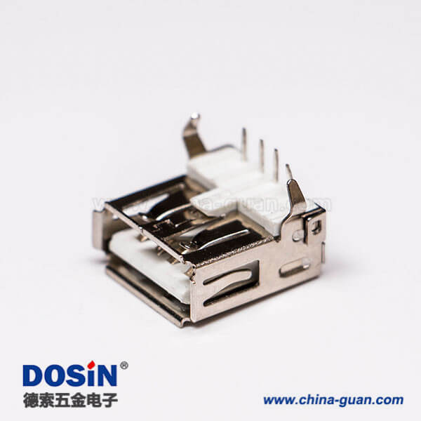 直角彎頭usb2.0母頭type a插孔白色膠芯 直角彎頭usb2.0母頭type a插孔白色膠芯