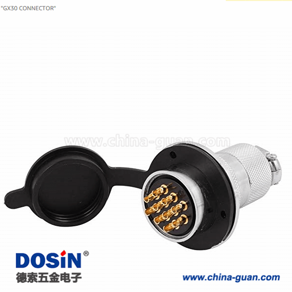 GX30 10芯圓形航空連接器大圓盤安裝插頭接線航空插頭插座