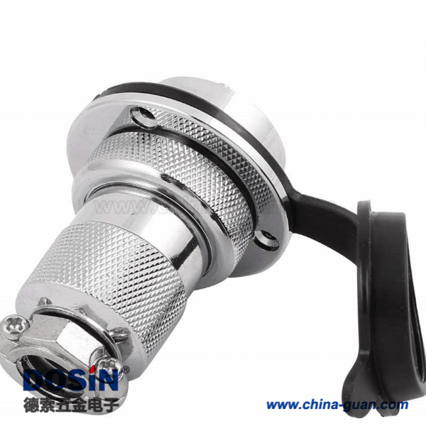 119-2 12芯GX30圓形法蘭連接器公母航空連接器