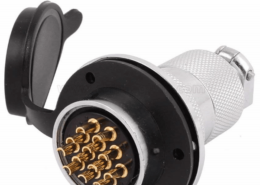 12芯GX30圓形法蘭連接器公母航空連接器