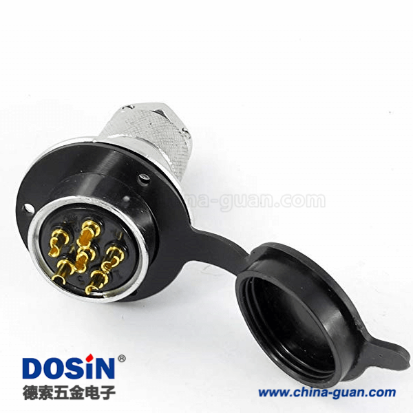 GX30-7芯法蘭安裝公母插頭插座電子連接器