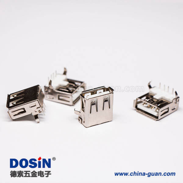 usb2.0接口type a彎式母頭插板接PCB板 usb2.0接口type a彎式母頭插板接PCB板