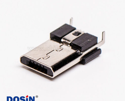 micro usb 5s b型牛角型彎式公座DIP兩腳連接器