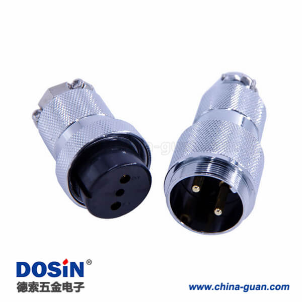 航空插頭GX30對接公母頭連接器2芯直式2套