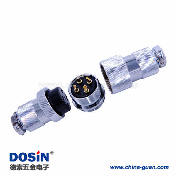 72-1 GX30公母頭對接航空頭4芯直式電纜線接頭2套