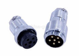 航空插頭GX30-6芯公頭母頭對接直式航空插頭2套