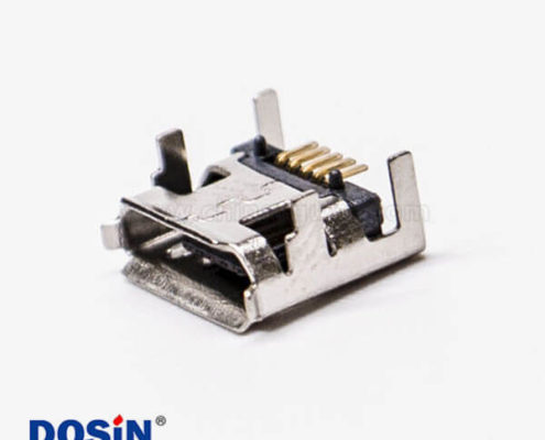手機micro usb接口母頭5針SMT B型四腳DIP 7.15