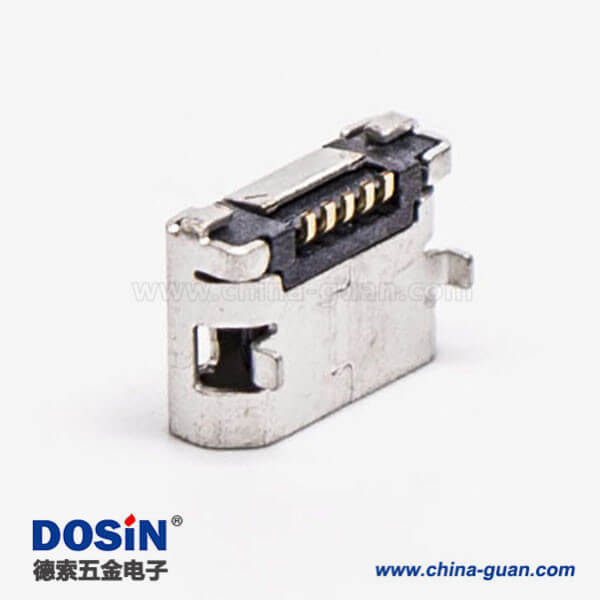 micro usb 5pin接口B型SMT母座DIP 6.4 平口 micro usb 5pin接口B型SMT母座DIP 6.4 平口