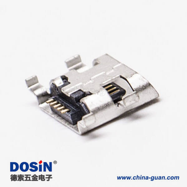 micro接口 usb母座5針SMT沉板H1.60 B型四腳DIP7.15 micro接口 usb母座5針SMT沉板H1.60 B型四腳DIP7.15