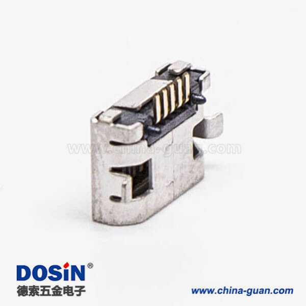 micro usb手機(jī)充電接口SMT全貼5針加寬型連接器 micro usb手機(jī)充電接口SMT全貼5針加寬型連接器