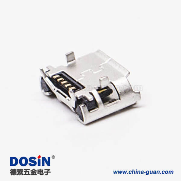 micro usb b接口5p SMT B型牛角型直式連接器5.65-4.85 micro usb b接口5p SMT B型牛角型直式連接器5.65-4.85