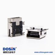 micro usb b型mini母頭B型5針90°SMT貼板式接頭