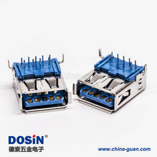 usb3.0母座連接器母頭彎式type a彎腳DIP插板 usb3.0母座連接器母頭彎式type a彎腳DIP插板