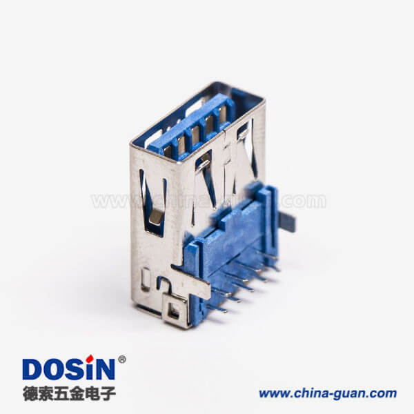 usb3.0插座a型母座彎式DIP直腳插板 usb3.0插座a型母座彎式DIP直腳插板