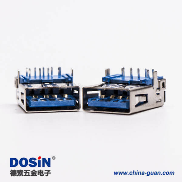 usb3.0插座a型母座彎式DIP直腳插板 usb3.0插座a型母座彎式DIP直腳插板