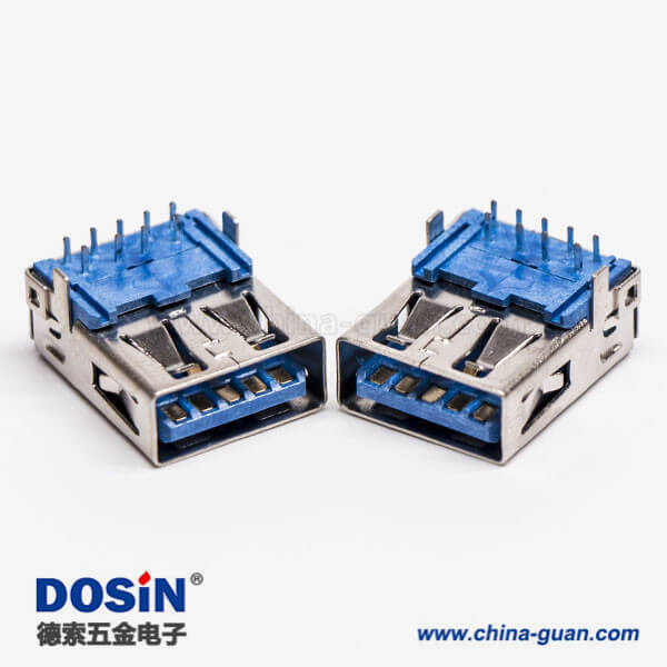 usb3.0插座a型母座彎式DIP直腳插板 usb3.0插座a型母座彎式DIP直腳插板