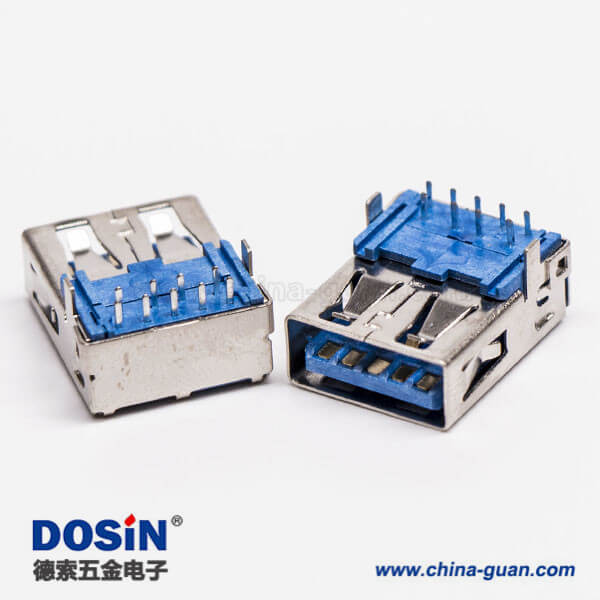 usb3.0插座a型母座彎式DIP直腳插板 usb3.0插座a型母座彎式DIP直腳插板