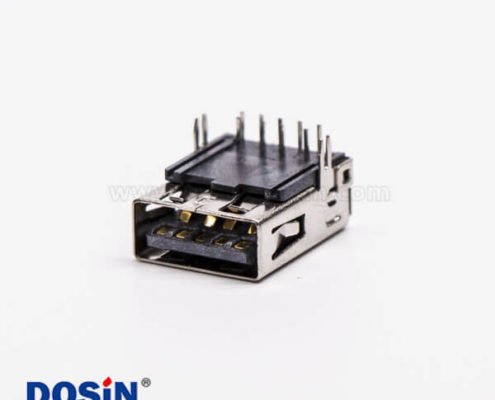 usb3.0母座接口type a彎式塑膠加長型插板帶魚叉腳