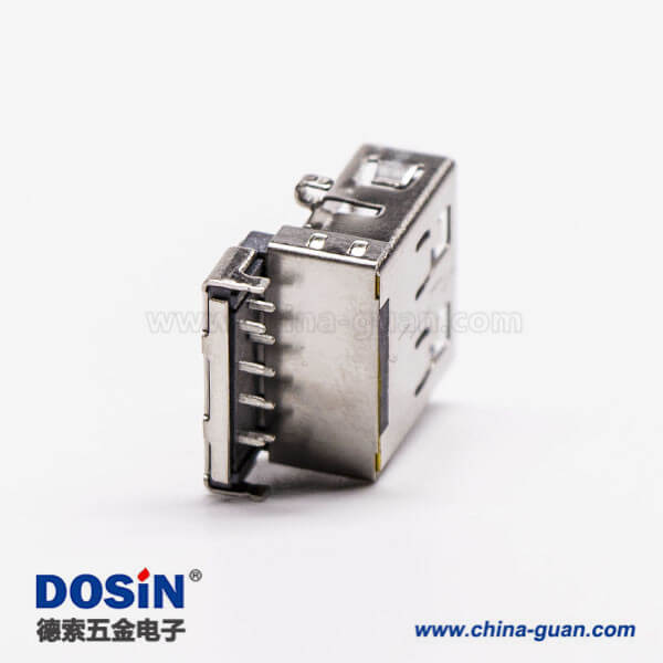 usb3.0母頭沉板彎式加高兩腳插板接PCB板 usb3.0母頭沉板彎式加高兩腳插板接PCB板