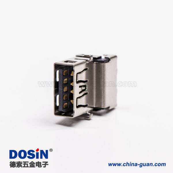 usb3.0母頭沉板彎式加高兩腳插板接PCB板 usb3.0母頭沉板彎式加高兩腳插板接PCB板