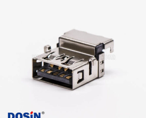 usb3.0母頭沉板彎式加高兩腳插板接PCB板