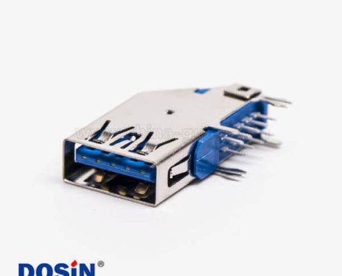 usb3.0母座側(cè)插type a彎式母座插孔接PCB板