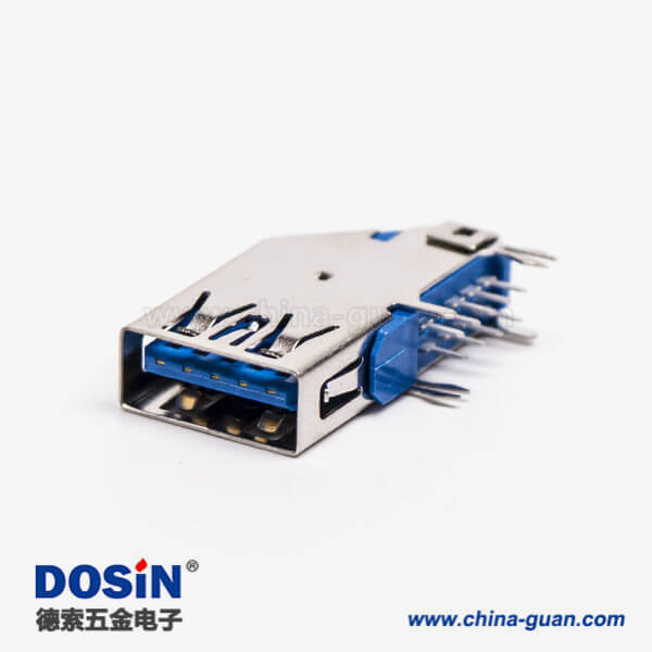 usb3.0母座側插type a彎式母座插孔接PCB板 usb3.0母座側插type a彎式母座插孔接PCB板