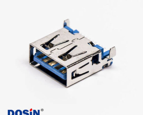 usb3.0母頭沉板貼板彎頭SMT兩腳插板