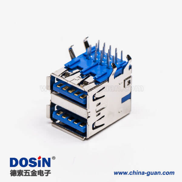 雙層usb3.0連接器母頭彎式DIP插PCB板 雙層usb3.0連接器母頭彎式DIP插PCB板