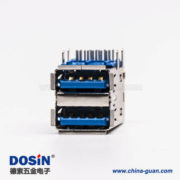 usb3.0雙排母座type a彎頭藍(lán)色膠芯插板