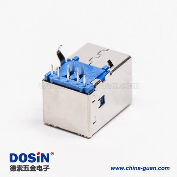 usb3.0接口type b母頭彎式插板接pcb板 usb3.0接口type b母頭彎式插板接pcb板