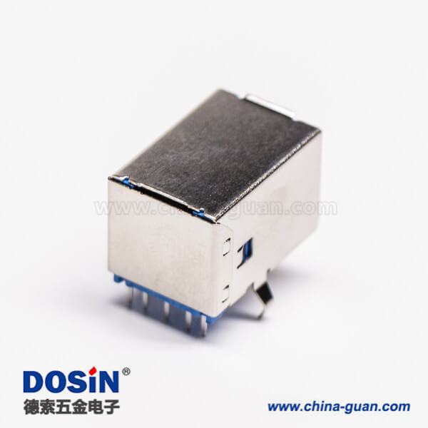 usb3.0接口type b母頭彎式插板接pcb板 usb3.0接口type b母頭彎式插板接pcb板