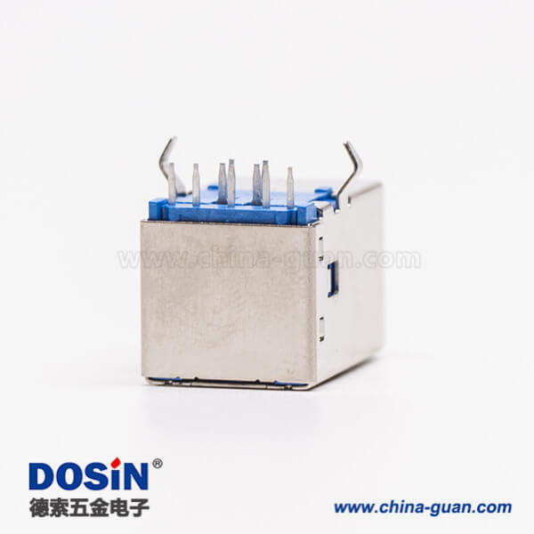 usb3.0接口type b母頭彎式插板接pcb板 usb3.0接口type b母頭彎式插板接pcb板