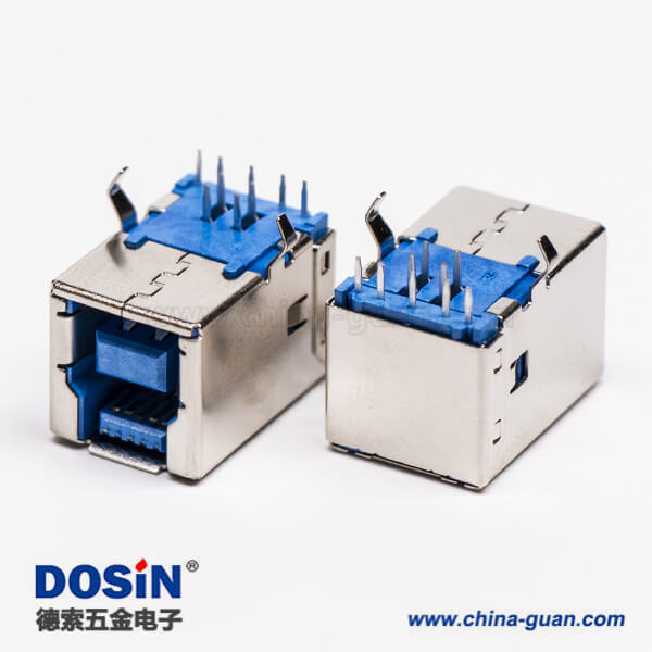 usb3.0接口type b母頭彎式插板接pcb板