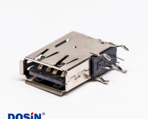 側插usb母座穿孔式接PCB板