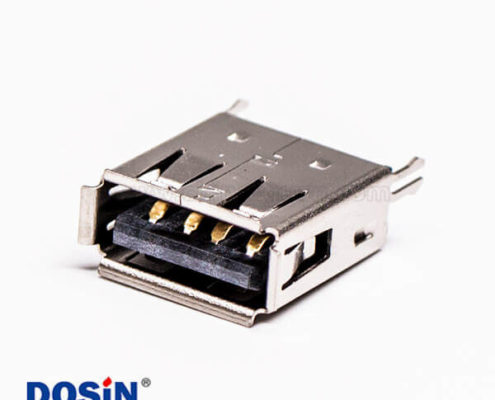 usb直插母頭DIP黑膠插孔接板