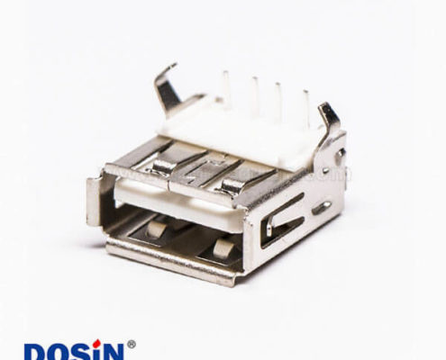 彎腳usb90度彎式母頭連接器插孔接PCB板